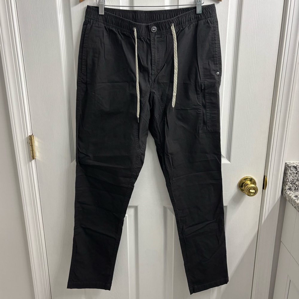 Vuori Men’s Ripstop Climber Pants XL Stretch Drawstring Waist Dark Grey